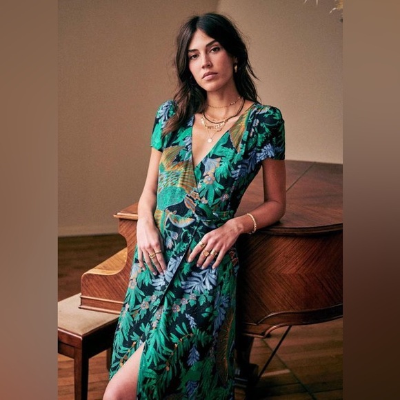 Sezane Dresses & Skirts - Sezane Armelle Floral Wrap Maxi Dress